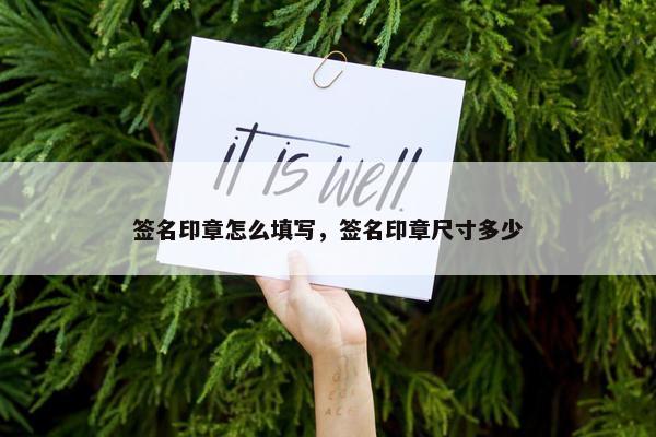 签名印章怎么填写，签名印章尺寸多少