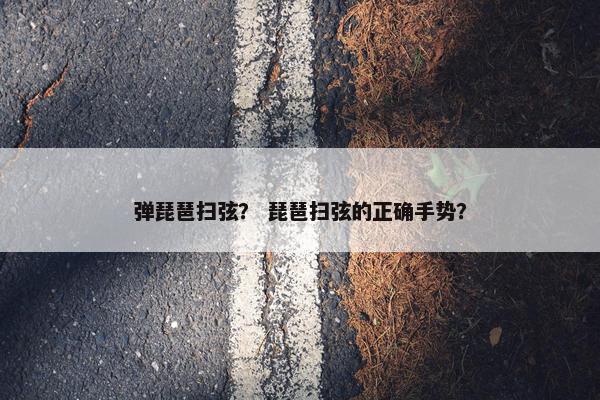 弹琵琶扫弦？ 琵琶扫弦的正确手势？