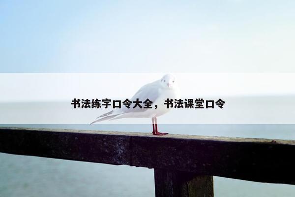 书法练字口令大全，书法课堂口令