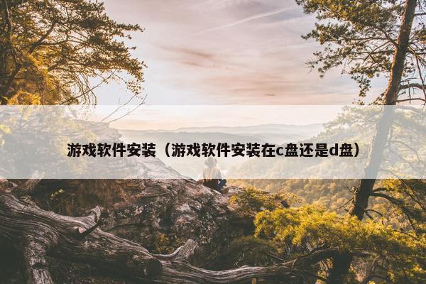 游戏软件安装（游戏软件安装在c盘还是d盘）