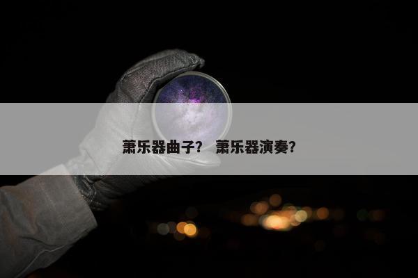 萧乐器曲子？ 萧乐器演奏？
