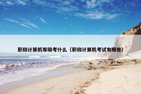 职称计算机等级考什么（职称计算机考试有哪些）