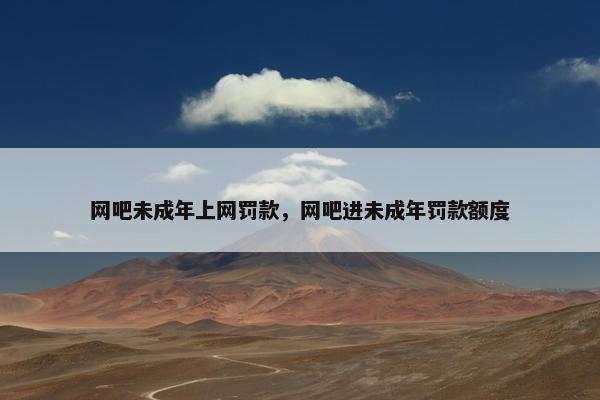 网吧未成年上网罚款，网吧进未成年罚款额度