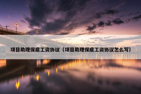 项目助理保底工资协议（项目助理保底工资协议怎么写）