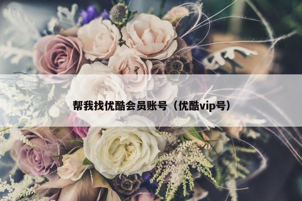 帮我找优酷会员账号（优酷vip号）