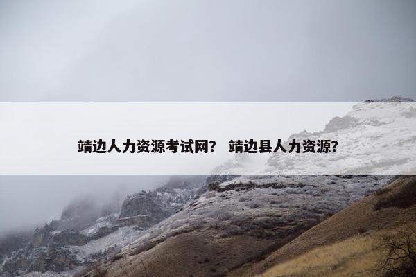 靖边人力资源考试网？ 靖边县人力资源？
