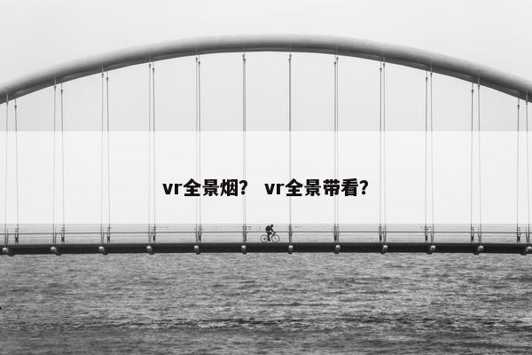 vr全景烟？ vr全景带看？