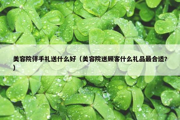 美容院伴手礼送什么好（美容院送顾客什么礼品最合适?）