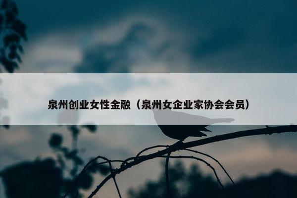 泉州创业女性金融（泉州女企业家协会会员）