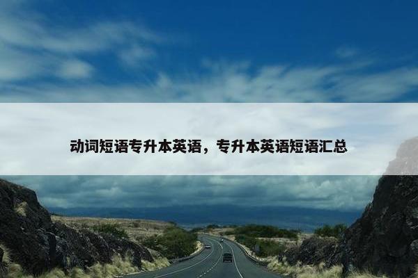 动词短语专升本英语，专升本英语短语汇总