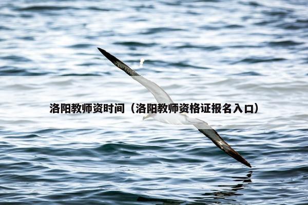 洛阳教师资时间（洛阳教师资格证报名入口）