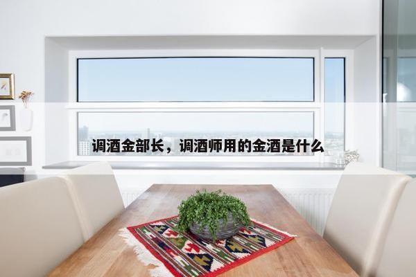 调酒金部长，调酒师用的金酒是什么