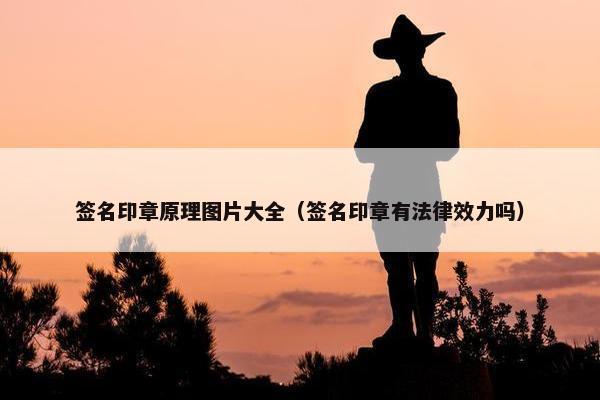 签名印章原理图片大全（签名印章有法律效力吗）