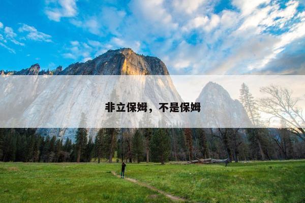 非立保姆，不是保姆