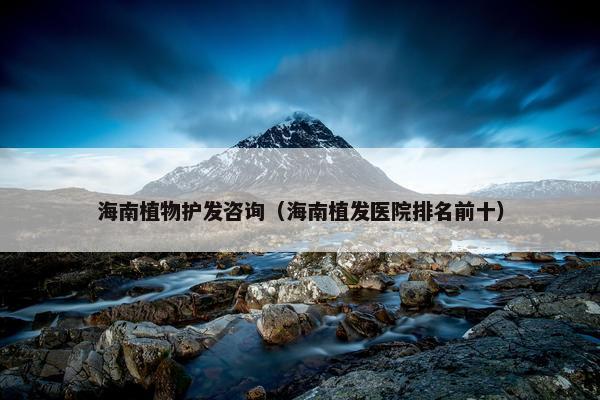 海南植物护发咨询（海南植发医院排名前十）