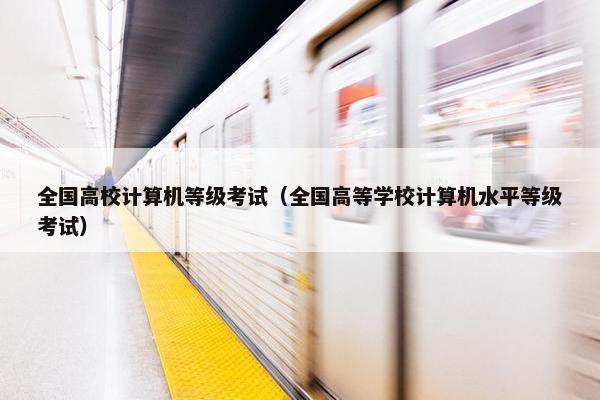 全国高校计算机等级考试（全国高等学校计算机水平等级考试）