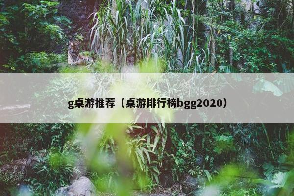 g桌游推荐（桌游排行榜bgg2020）