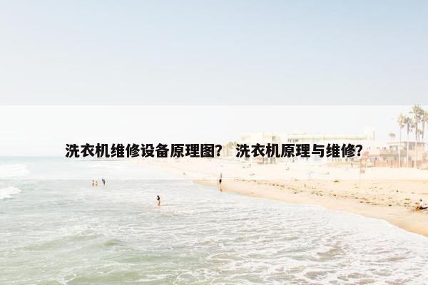 洗衣机维修设备原理图？ 洗衣机原理与维修？