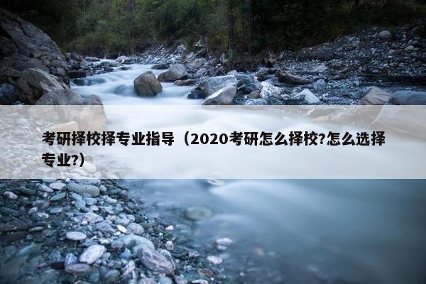 考研择校择专业指导（2020考研怎么择校?怎么选择专业?）