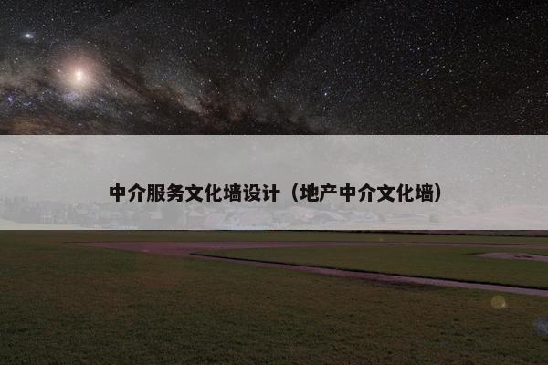 中介服务文化墙设计（地产中介文化墙）