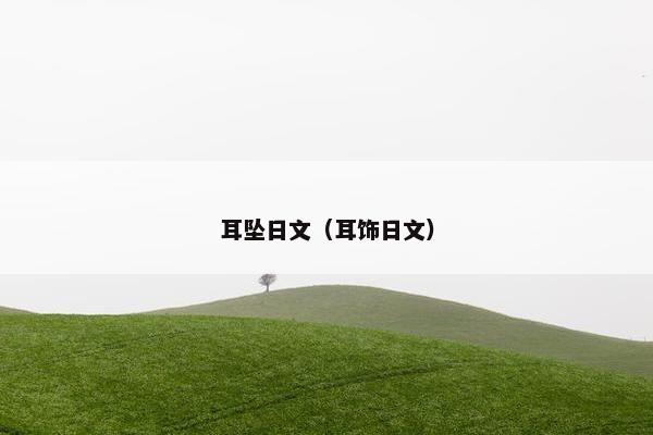 耳坠日文（耳饰日文）
