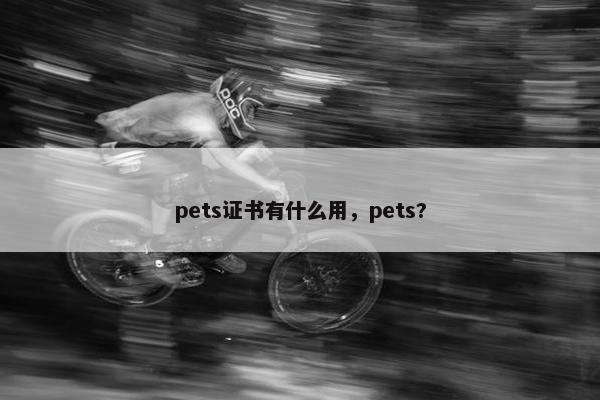 pets证书有什么用，pets?