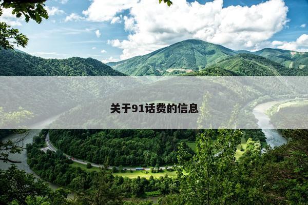 关于91话费的信息