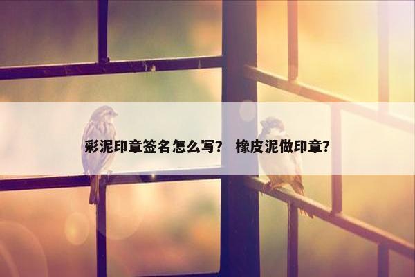 彩泥印章签名怎么写? 橡皮泥做印章? 彩泥印章签名怎么写? 橡皮泥做印章?
