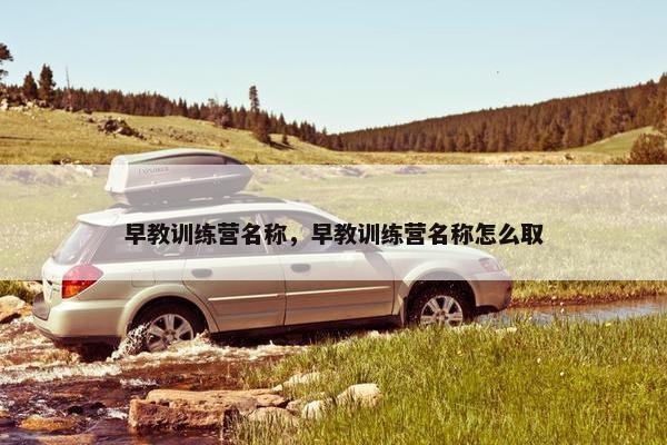早教训练营名称，早教训练营名称怎么取