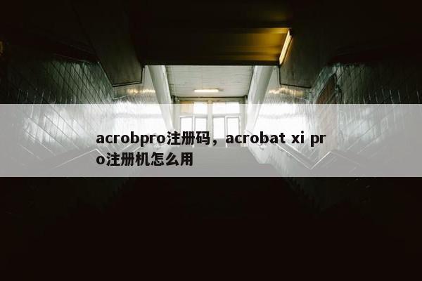 acrobpro注册码，acrobat xi pro注册机怎么用