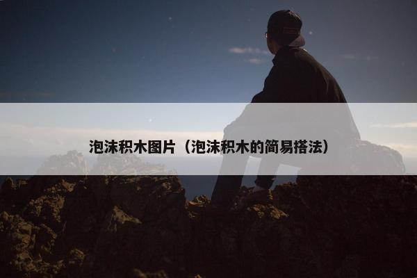 泡沫积木图片（泡沫积木的简易搭法）