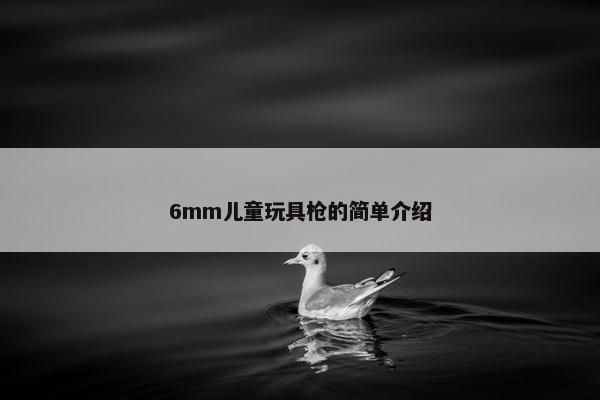 6mm儿童玩具枪的简单介绍