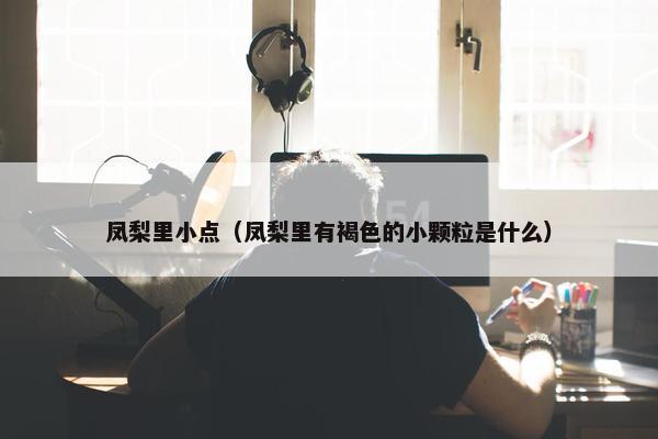 凤梨里小点（凤梨里有褐色的小颗粒是什么）