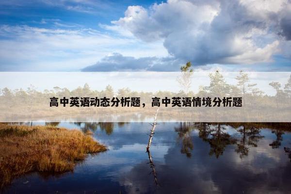 高中英语动态分析题，高中英语情境分析题