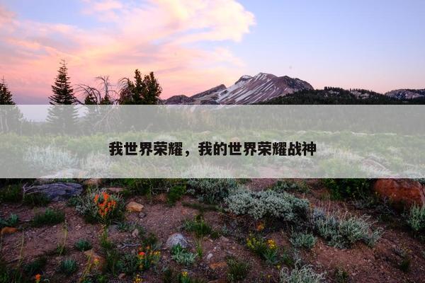 我世界荣耀，我的世界荣耀战神