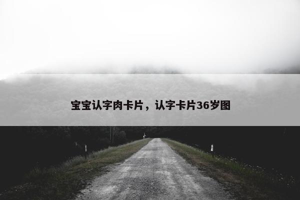 宝宝认字肉卡片，认字卡片36岁图
