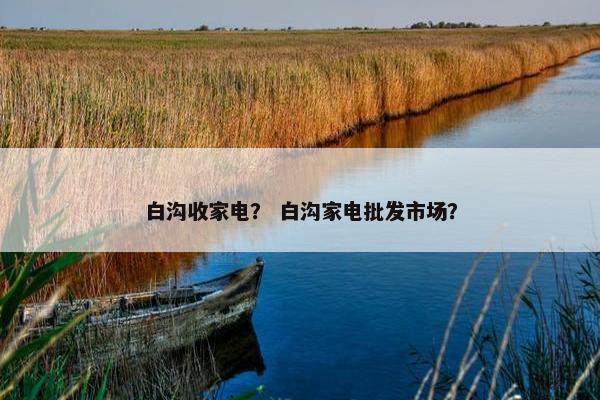 白沟收家电？ 白沟家电批发市场？