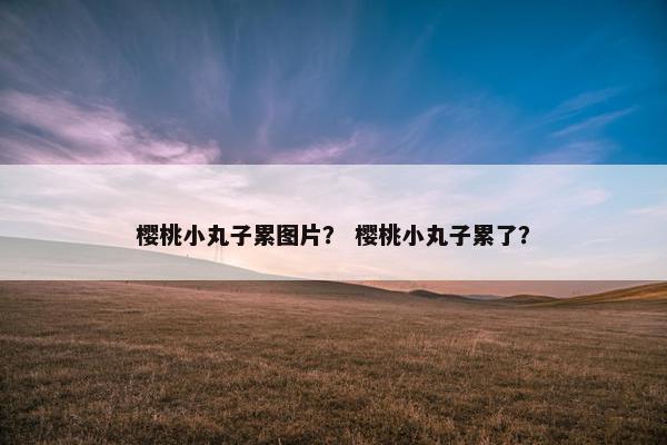樱桃小丸子累图片？ 樱桃小丸子累了？