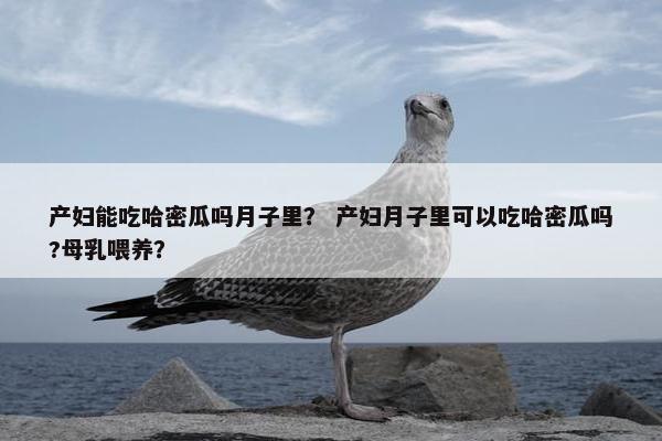 产妇能吃哈密瓜吗月子里？ 产妇月子里可以吃哈密瓜吗?母乳喂养？