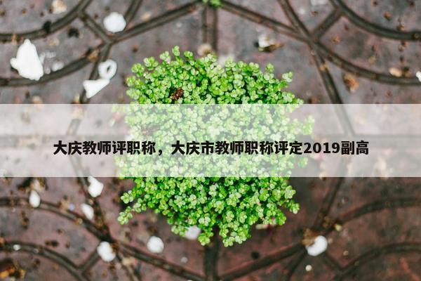 大庆教师评职称，大庆市教师职称评定2019副高