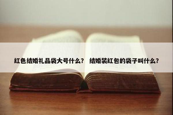 红色结婚礼品袋大号什么？ 结婚装红包的袋子叫什么？