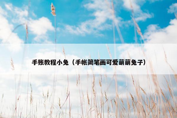 手账教程小兔（手帐简笔画可爱萌萌兔子）