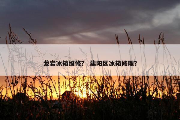 龙岩冰箱维修？ 建阳区冰箱修理？