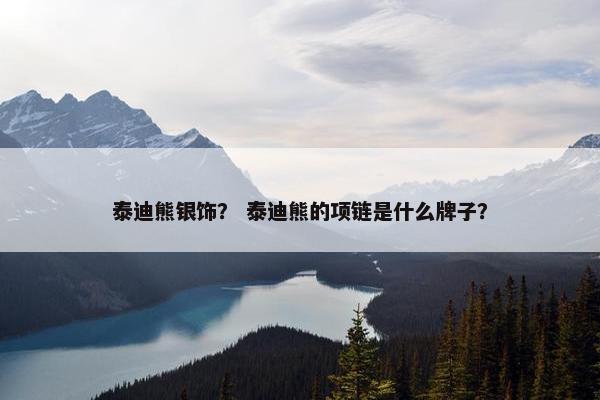 泰迪熊银饰？ 泰迪熊的项链是什么牌子？