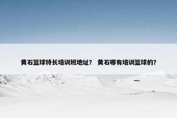 黄石篮球特长培训班地址? 黄石哪有培训篮球的? 黄石篮球特长培训班地址? 黄石哪有培训篮球的?