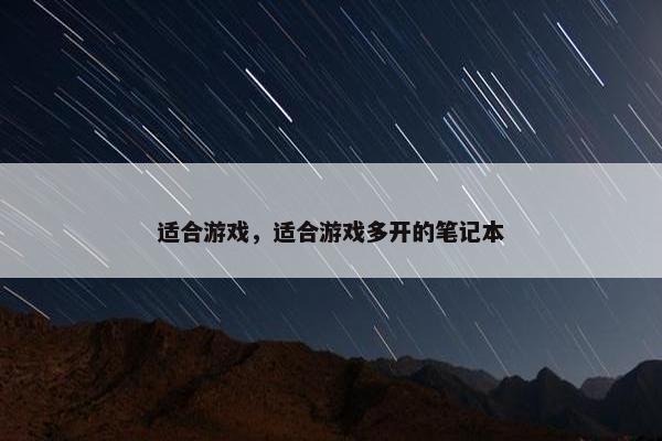 适合游戏，适合游戏多开的笔记本