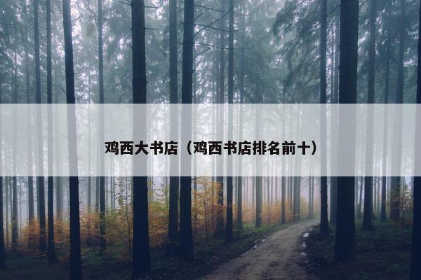 鸡西大书店（鸡西书店排名前十）