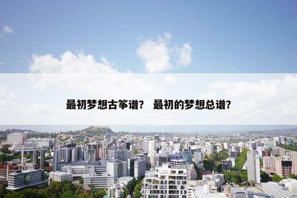 最初梦想古筝谱？ 最初的梦想总谱？