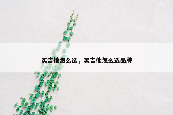 买吉他怎么选，买吉他怎么选品牌