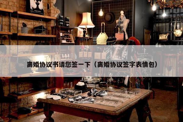 离婚协议书请您签一下（离婚协议签字表情包）